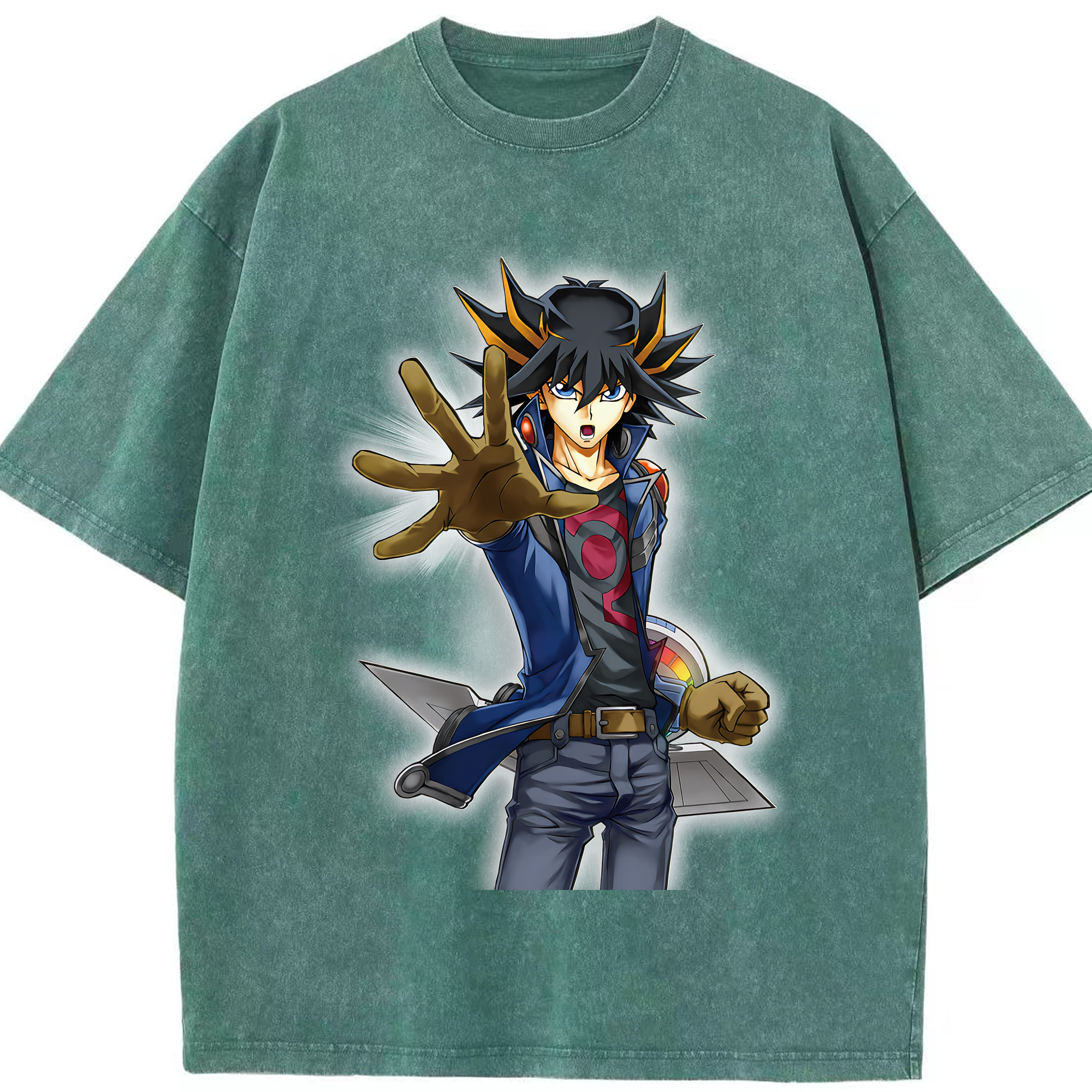 （画像用） 遊☆戯☆王 Yu-Gi-Oh! 綿100% ヴィンテージ風 半袖Tシャツ（フロントプリント）